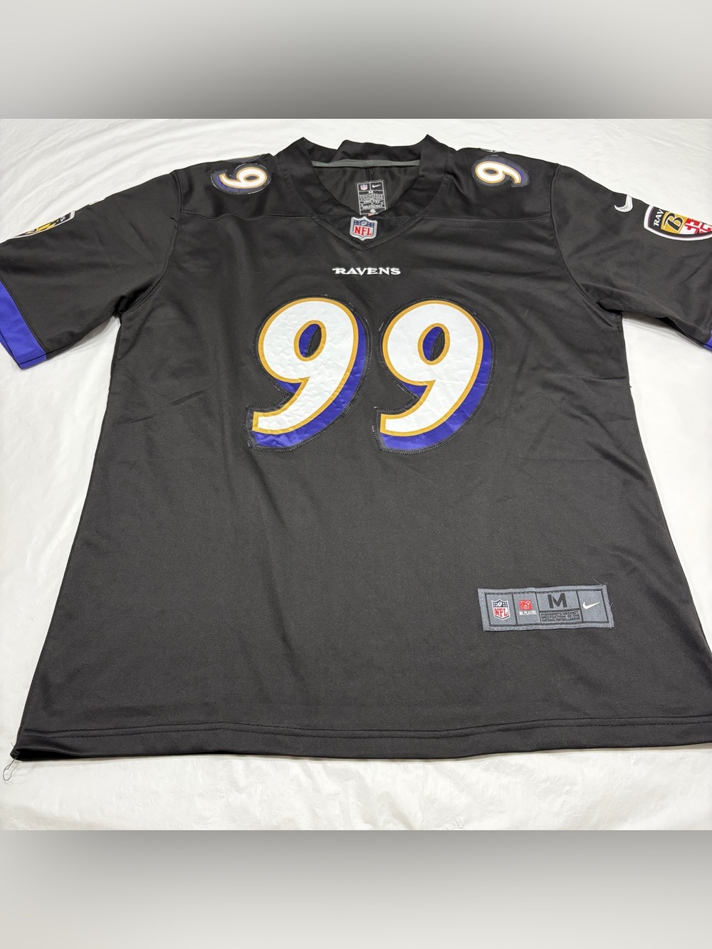 Nike On Field Throw Back Baltimore Ravens #99 Odafe Jayson Oweh Jersey Men’s M